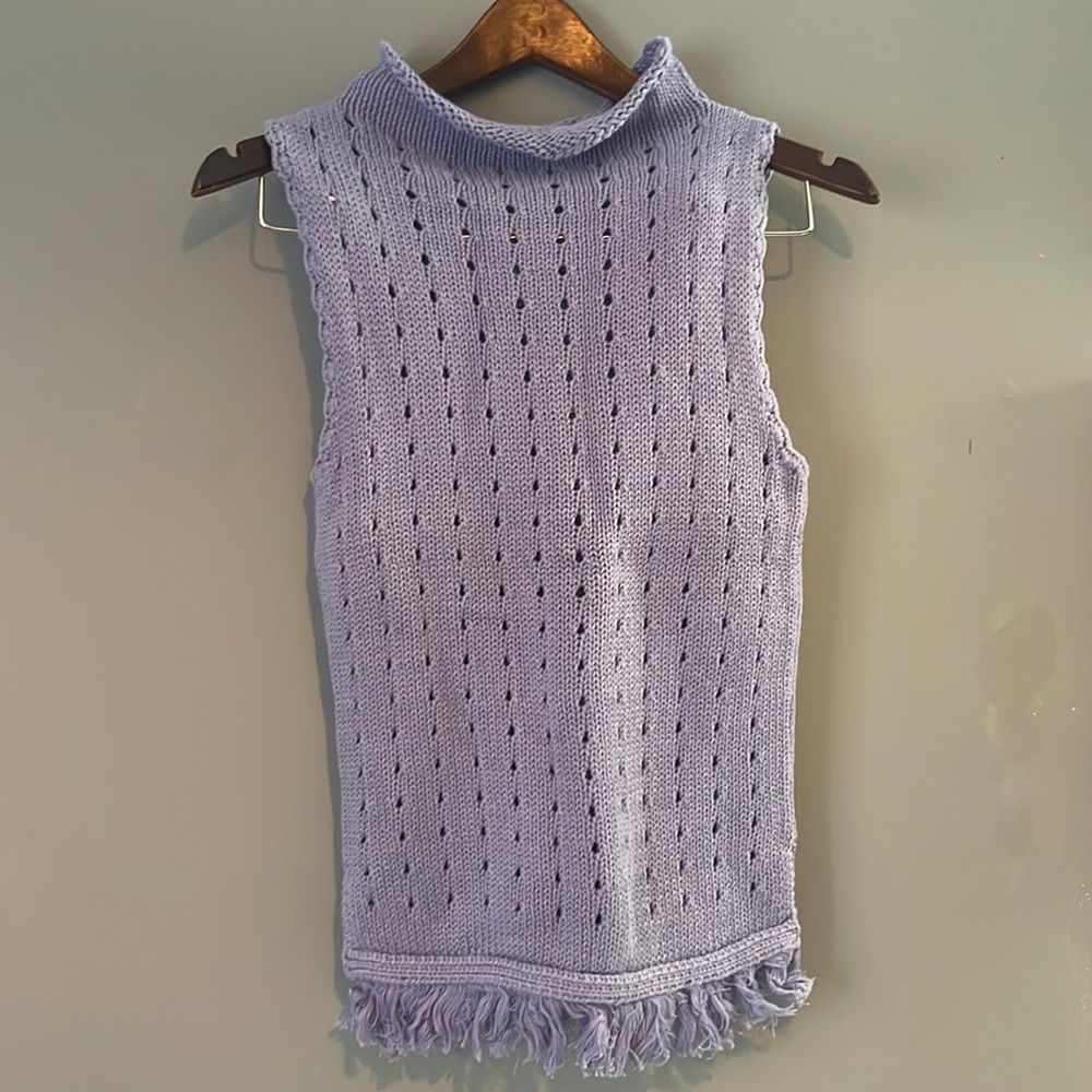 Purple sleeveless sweater- size small
